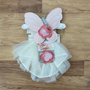 Newborn Photo Prop Set. Headband, wings, tutu